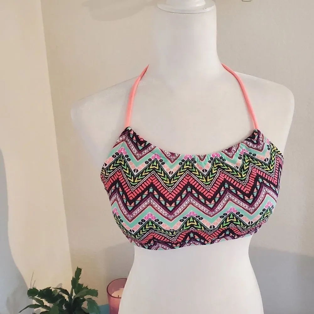 NWT Zumiez Trillium NWT neon print bikini top